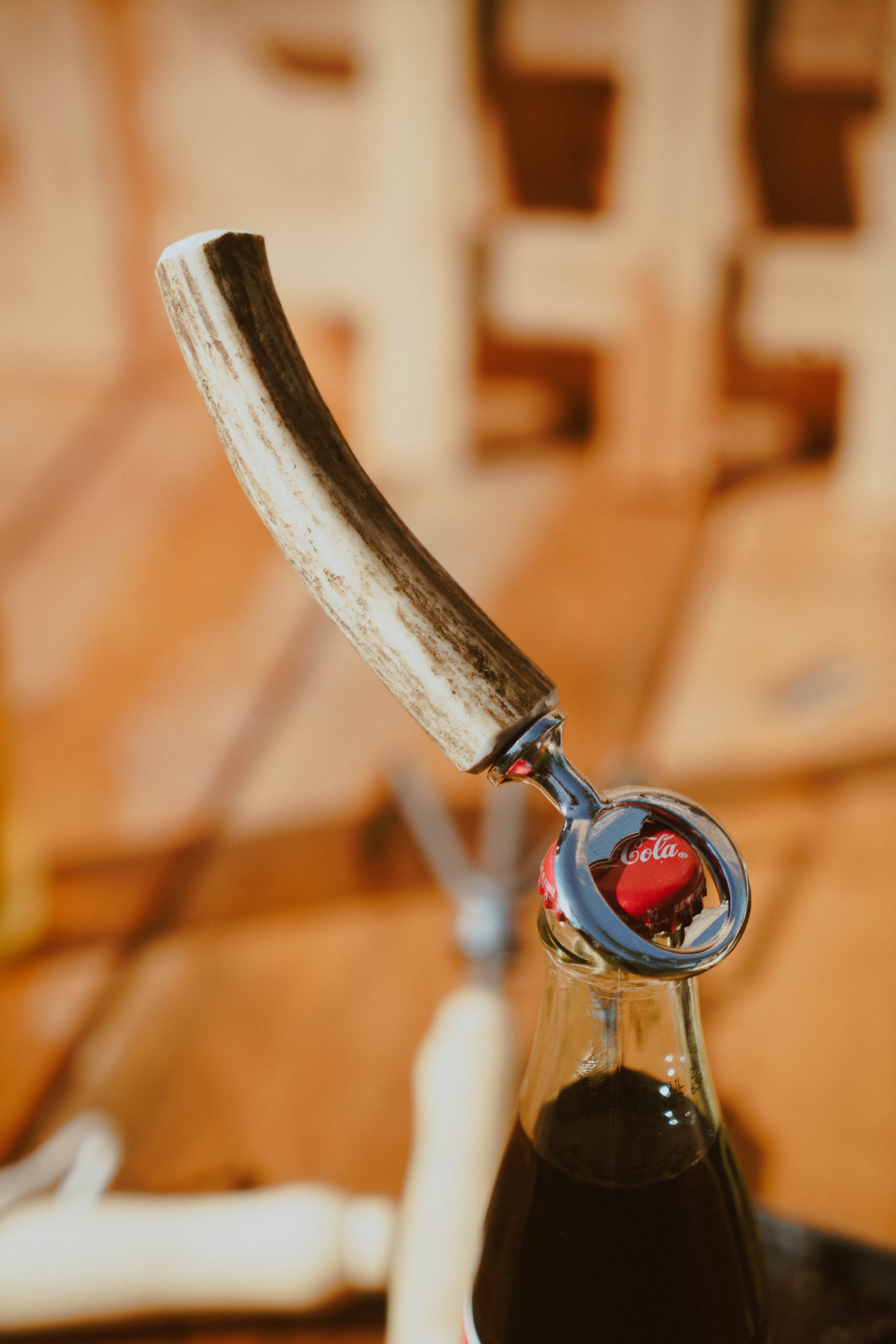 Handcrafted Elk Antler Bottle Opener – Made in Montana | Montana